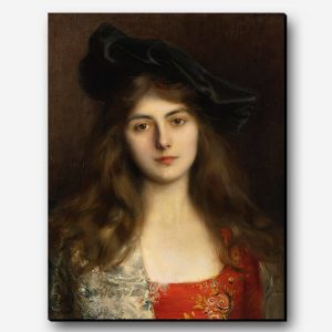 نقاشی چهره زن جوان