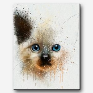 نقاشی روباه چشم آبی