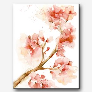نقاشی گل شکوفه گیلاس