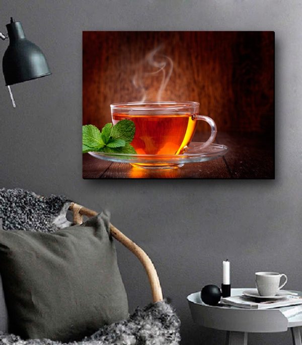 تابلو عکس چای نعنا داغ