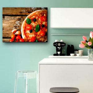تابلو عکس پیتزا سبزیجات