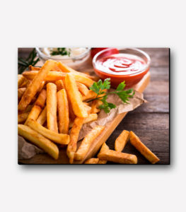 تابلو عکس سیب زمینی سرخ شده