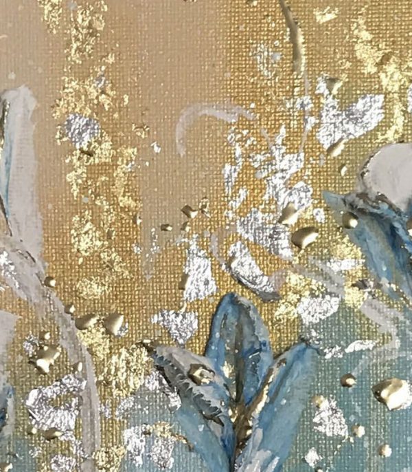 تابلو نقاشی زنبق طلایی