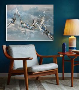 تابلو نقاشی اورجینال امواج ابری