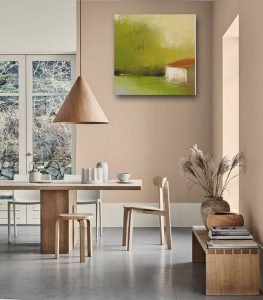 تابلو نقاشی اورجینال کلبه جنگلی