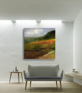 تابلو نقاشی اورجینال بهار دشت ها