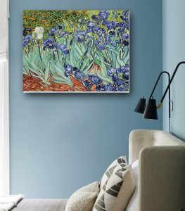 تابلو نقاشی اورجینال باغ آبی